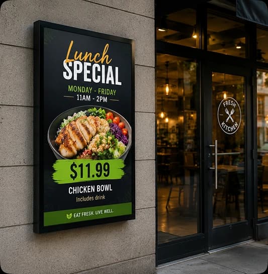 Digital signage display example