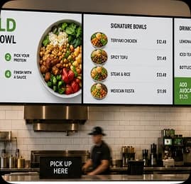 Corporate digital signage example