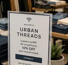 Restaurant WiFi marketing example